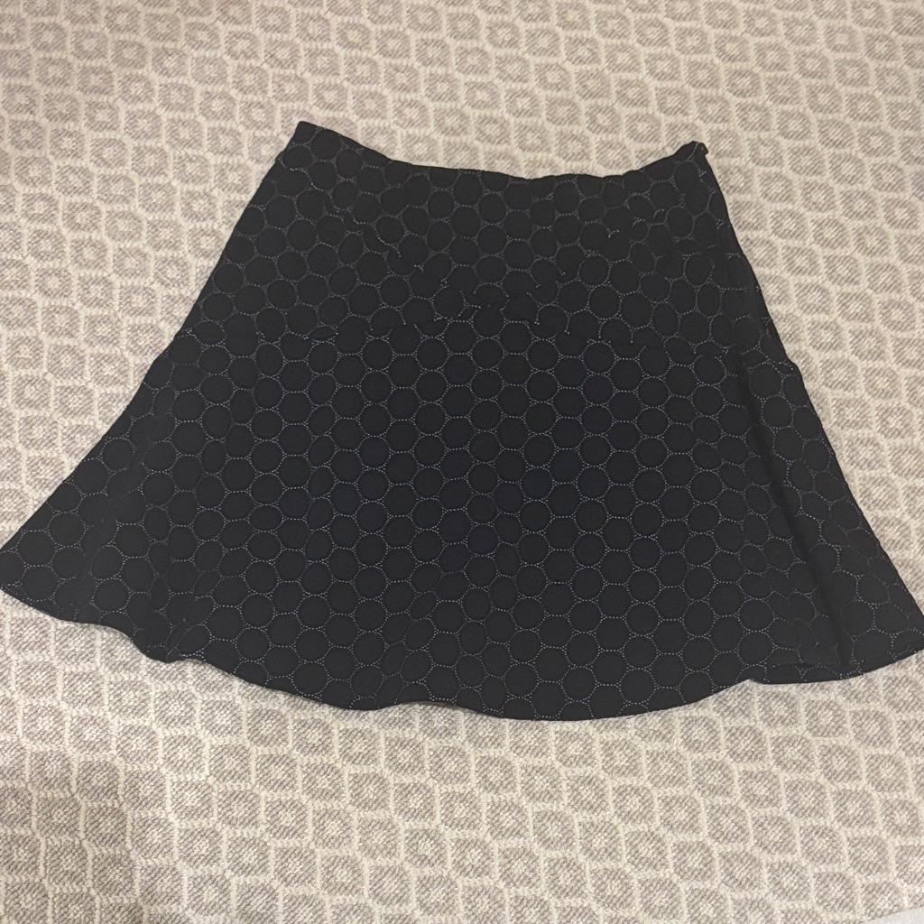 Marc By Marc Jacobs Black Geometric A-Line Skirt